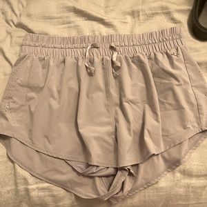 Lavender Active Shorts Running Tie Waist Breathable